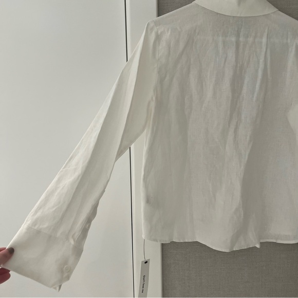 Reformation Sky Relaxed Linen Top Ivory - Size S; New with Tags - Picture 5 of 10